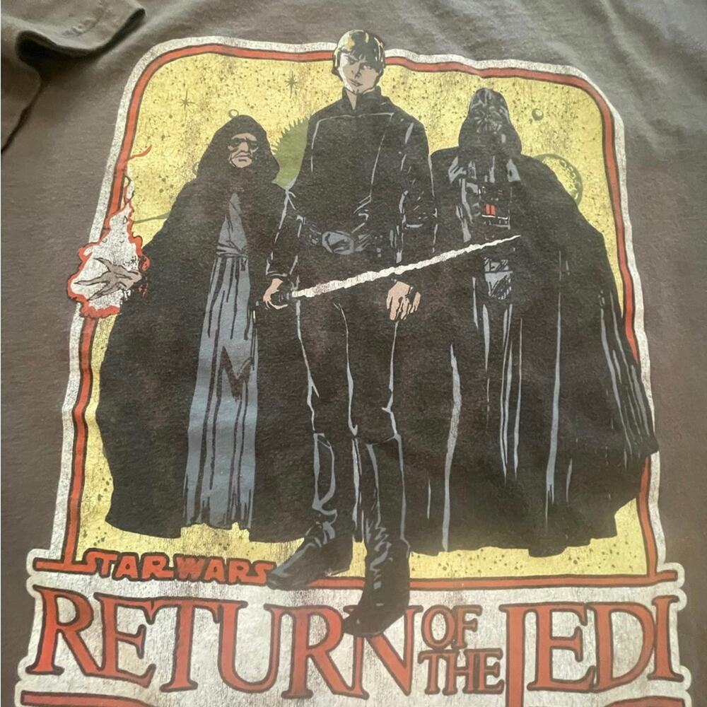 VTG Junk Food Star Wars Tee Shirt M THE RETURN OF THE JEDI Graphic Cotton Black